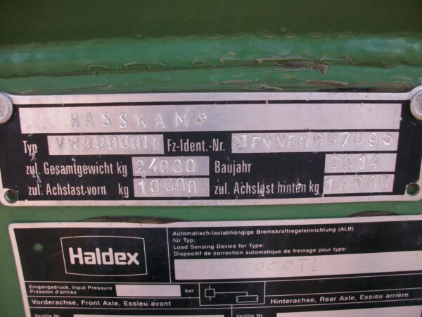 Haskamp VW20000TL Güllefass/Güllewagen - Image 15